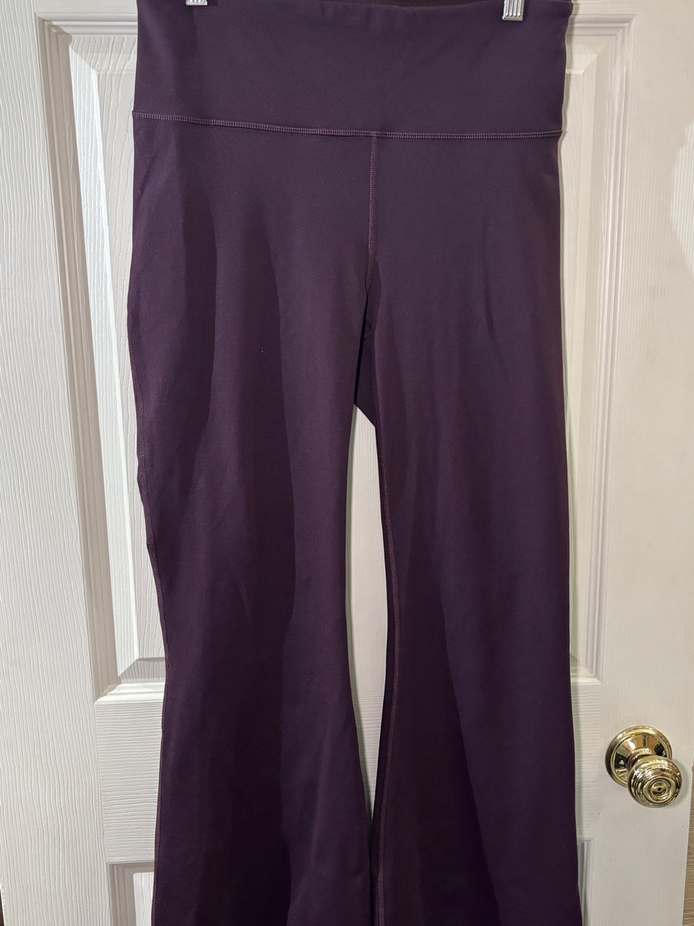 Fabletics High-Waist power hold  Flare Leggings - Plum size medium